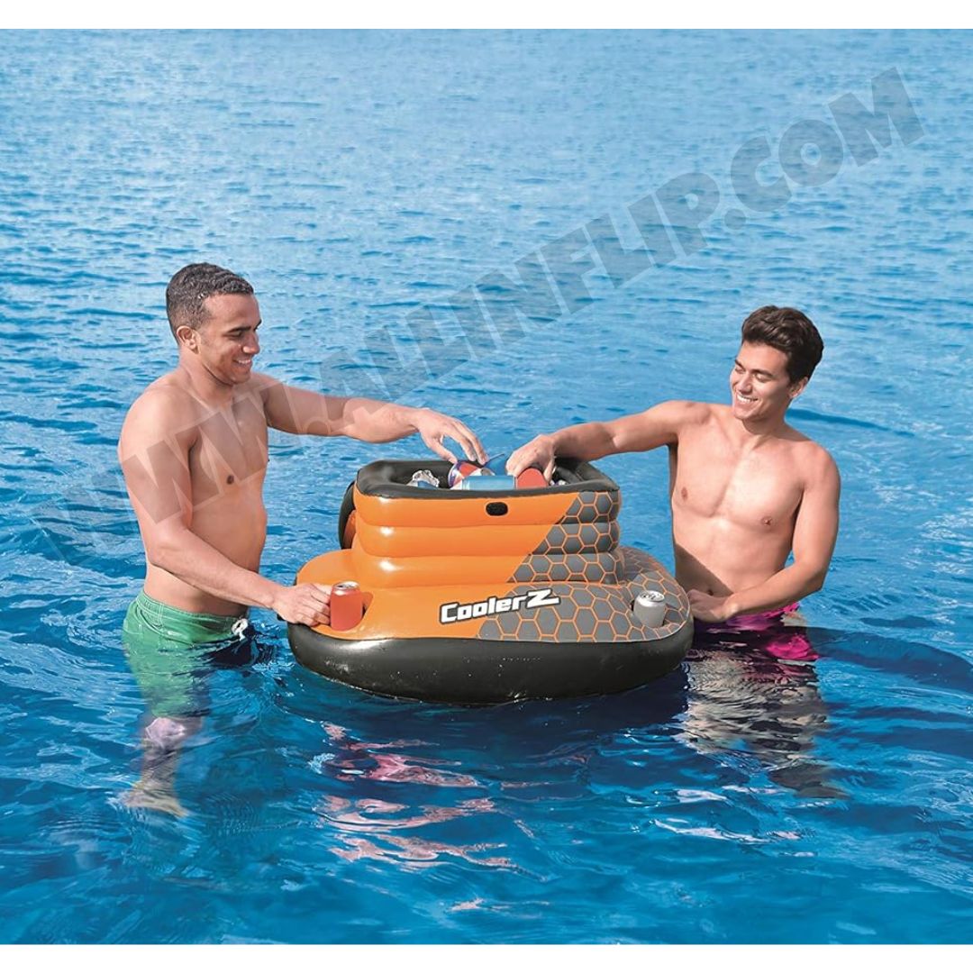 Inflatable Cooler with 49L Ice Chest and Cup Holders