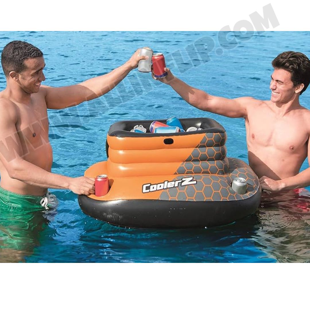Inflatable Cooler with 49L Ice Chest and Cup Holders