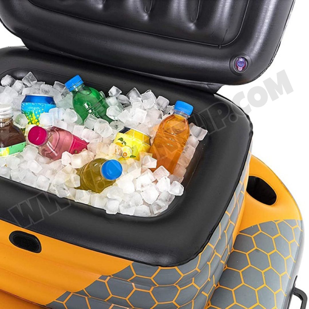 Inflatable Cooler with 49L Ice Chest and Cup Holders